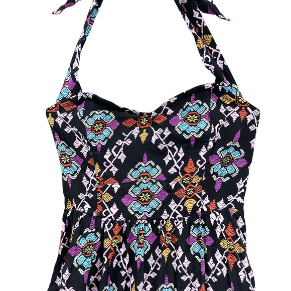 EDME & ESYLLTE Dress Primula Halter Sweetheart Collar Fit & Flare - Picture 3 of 9